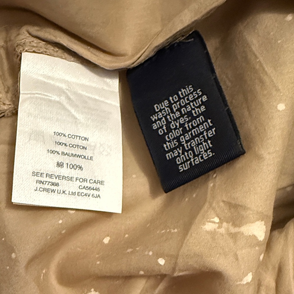 J. Crew Tan and Pink Splatter Casual Shirt - Picture 12 of 14